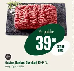 Min Købmand Gestus hakket oksekød 10-14 % tilbud
