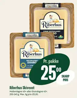 Min Købmand Riberhus skiveost tilbud