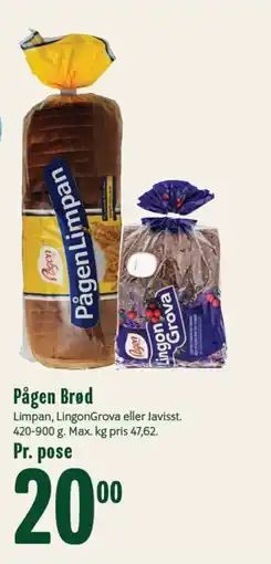 Min Købmand PÅGEN Brød tilbud