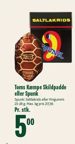 Min Købmand Toms kæmpe skildpadde eller spunk tilbud