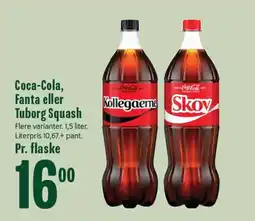 Min Købmand Coca-cola, fanta eller tuborg squash tilbud