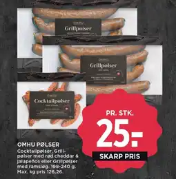 MENY OMHU Pølser tilbud