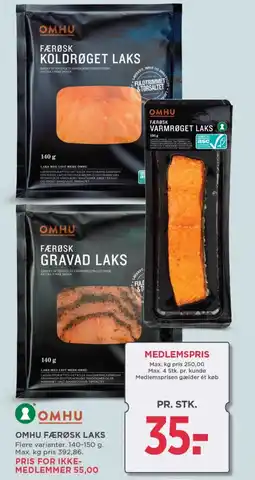 MENY OMHU Færøsk laks tilbud