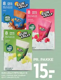 MENY SUN LOLLY Frys selv-is tilbud