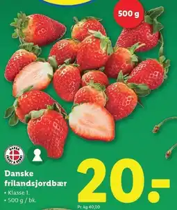 Lidl Danske frilandsjordbær tilbud