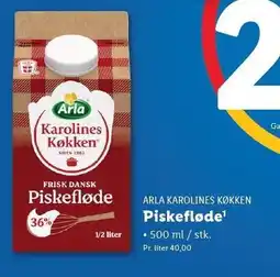 Lidl Piskefløde tilbud