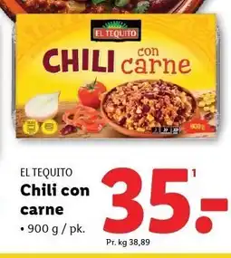 Lidl Chili con carne tilbud