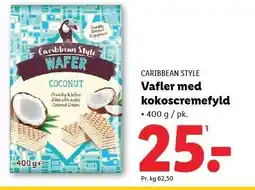Lidl Vafler med kokoscremefyld tilbud