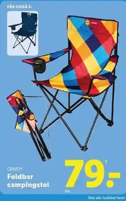Lidl Foldbar campingstol tilbud