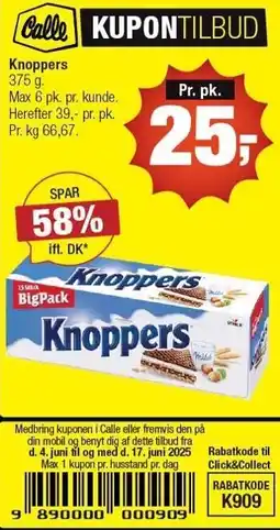 Calle Knoppers tilbud