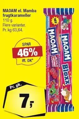 Calle MOAM el. Mamba frugtkarameller tilbud
