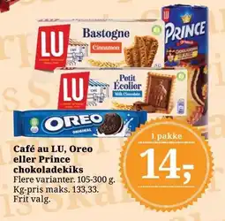Dagli'Brugsen Café au LU, Oreo eller Prince chokoladekiks tilbud