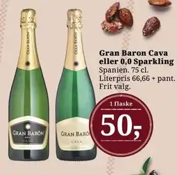 Dagli'Brugsen Gran Baron Cava eller 0,0 Sparkling tilbud