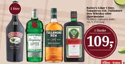 Dagli'Brugsen Bailey's Likør 1 liter, Tanqueray Gin, Tullamore Dew Whiskey eller Jägermeister tilbud