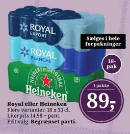 Dagli'Brugsen Royal eller Heineken tilbud