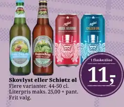 Dagli'Brugsen Skovlyst eller schiøtz øl tilbud
