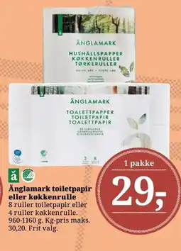 Dagli'Brugsen Änglamark toiletpapir eller køkkenrulle tilbud