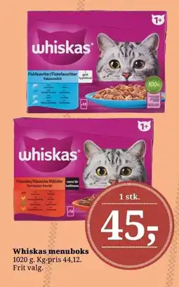 Dagli'Brugsen Whiskas menuboks tilbud