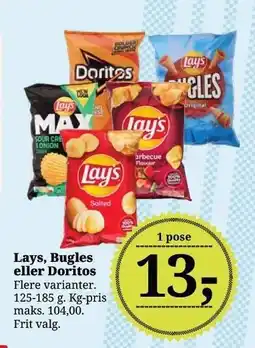 Dagli'Brugsen Lays, Bugles eller Doritos tilbud