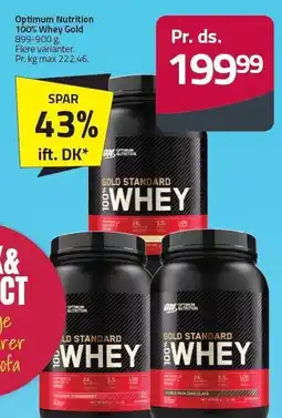 Fleggaard Optimum Nutrion 100% Whey Gold tilbud