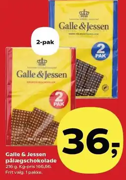 Kvickly Galle & Jessen pålægschokolade tilbud