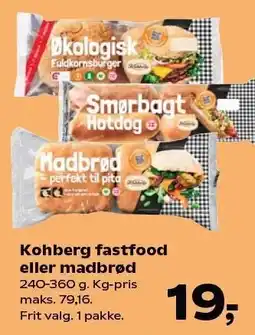 Kvickly Kohberg fastfood madbrød tilbud