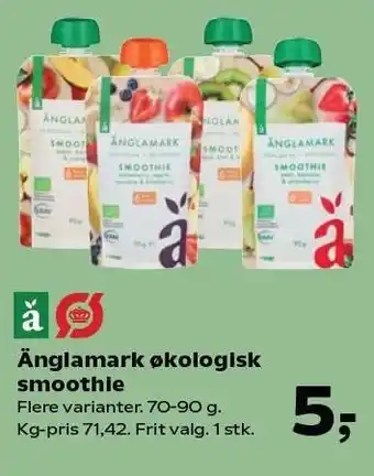Kvickly Änglamark økologisk smoothie tilbud