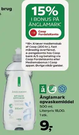 Kvickly Änglamark opvaskemiddel tilbud