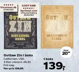 Kvickly Outlaw Zin i boks tilbud
