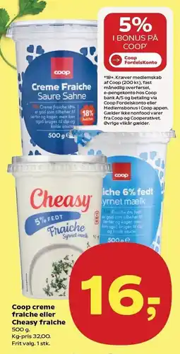 Kvickly Coop creme fraiche eller Cheasy fraiche tilbud