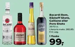 Kvickly Bacardi Rom, Råstoff Shots, Galliano eller Pure Shots tilbud