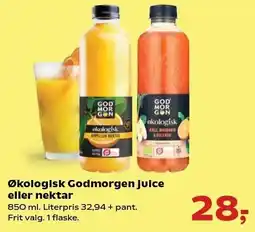 Kvickly Økologisk Godmorgen juice eller nektar tilbud