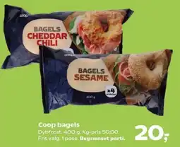 Kvickly Coop bagels tilbud