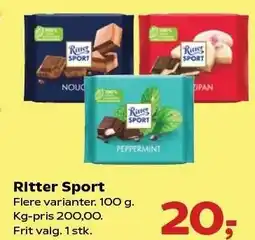 Kvickly Ritter Sport tilbud