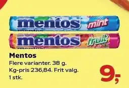 Kvickly Mentos tilbud