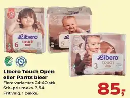 Kvickly Libero Touch Open eller Pants bleer tilbud