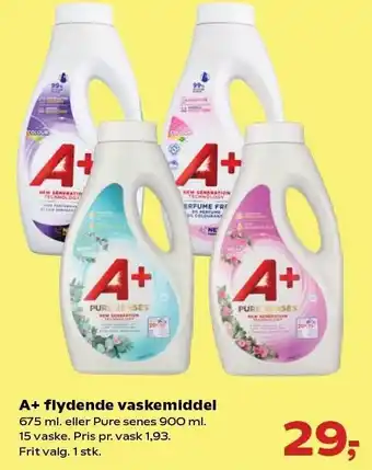Kvickly A+ flydende vaskemiddel tilbud