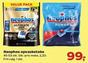 Kvickly Neophos opvasketabs tilbud