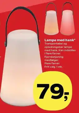 Kvickly Lampe med hank tilbud
