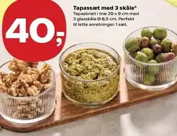 Kvickly Tapassæt med 3 skåle tilbud
