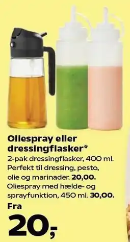 Kvickly Oliespray eller dressingflasker tilbud
