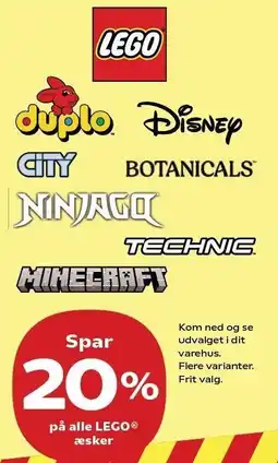 Kvickly Spar 20% på alle LEGO æsker tilbud