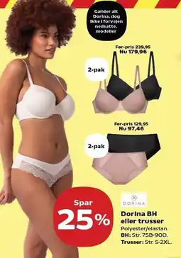 Kvickly Spar 25% på Dorina BH eller trusser tilbud