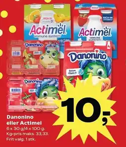 Kvickly Danonino eller Actimel tilbud