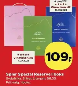 SuperBrugsen Spier Special Reserve i boks tilbud