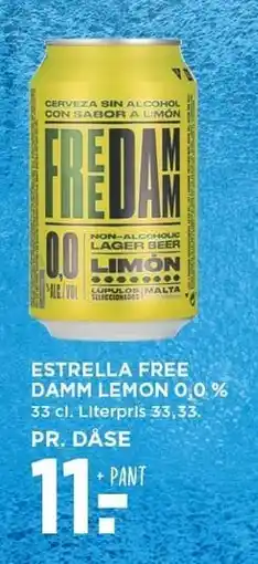 MENY ESTREÆÆA FREE DAMM LEMON 0,0 % tilbud