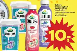 SuperBrugsen Cultura drikkeyoghurt eller yoghurt tilbud