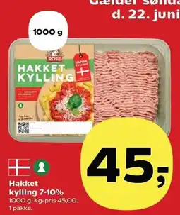 SuperBrugsen Hakket kylling 7-10% tilbud