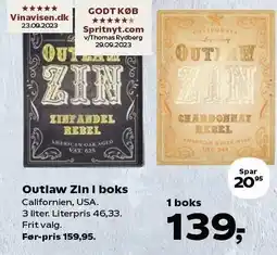 SuperBrugsen Outlaw Zin I boks tilbud