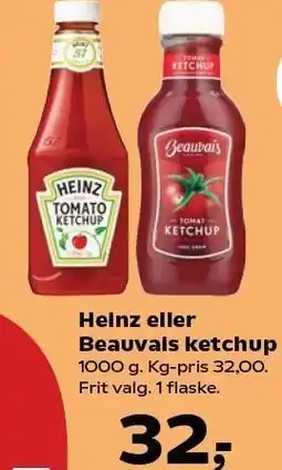 SuperBrugsen Heinz eller Beauvais ketchup tilbud